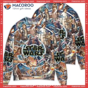 starwars fighting in galaxy sweater ugly holiday sweaters 1