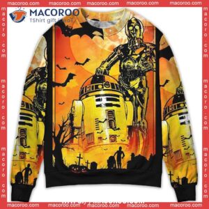 starwars halloween r2d2 and c3po appear sweater couples christmas sweaters 0