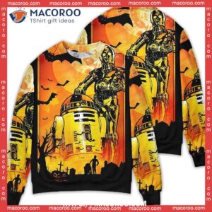 starwars halloween r2d2 and c3po appear sweater couples christmas sweaters 1