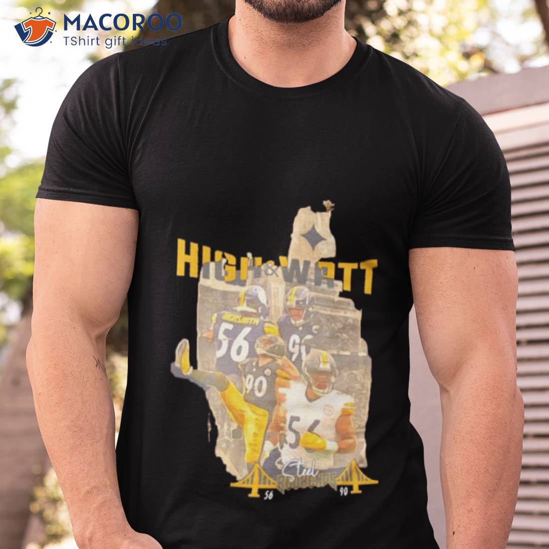 Steelers Alex Highsmith And T.j. Watt Steel Bookends High And Watshirt Steelers Alex Highsmith And T.j. Watt Steel Bookends High And Watshirt