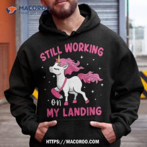 Still Working On My Landing Unicorn Funny Injury Broken Arm Shirt