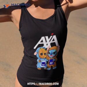 Stitch And Baby Groot Axa Corporate Shirt