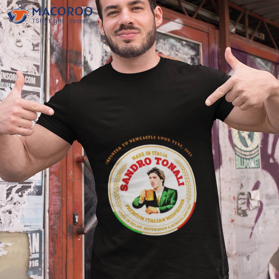 Stone Cold By Imported To Newcastle Upon Tyne 2023 Made In Italia Sandro Tonali Shirt Stone Cold By Imported To Newcastle Upon Tyne 2023 Made In Italia Sandro Tonali Shirt