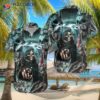 Stone Skull Statue, Scythe Halloween Hawaiian Shirts