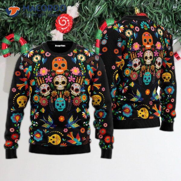 Sugar Skull Ugly Christmas Sweater