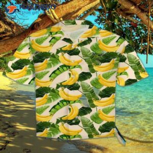 Summer Banana And Leaves Pattern Hawaiian Shirts