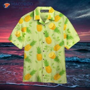 Summer Green Hawaiian Shirts With Pineapple Patterns
