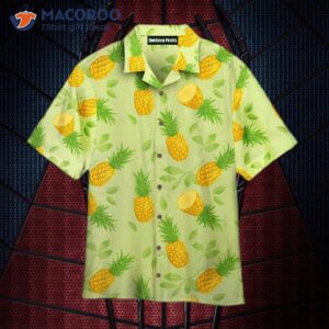 summer green hawaiian shirts with pineapple patterns 1