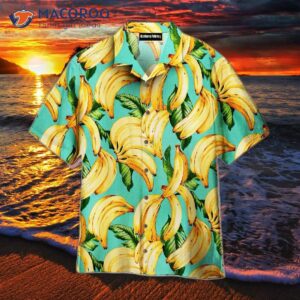 summer palm leaf pattern green hawaiian shirts 0