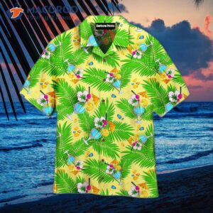 Summer Palm Leaves, Margarita Cocktails, And Green Hawaiian Shirts