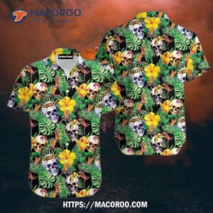 Summer Vibe Skull Bali Tropical Hawaiian Shirts, Halloween Gift Shop