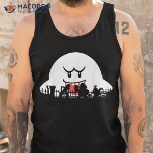 super mario boo trick or treat halloween silhouette shirt tank top