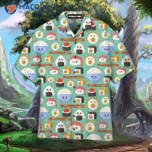 Sushi, Sashimi, And Rolls; Green Hawaiian Shirts