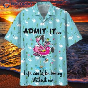 Swan, Flamingo, And Blue Hawaiian Shirts