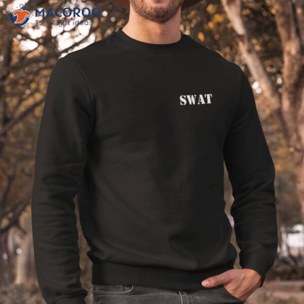 Swat Team Police Front Back Print Shirt