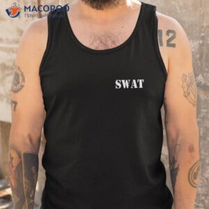 swat team police front back print shirt tank top