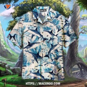 Swimming Shark Hawaiian Shirt