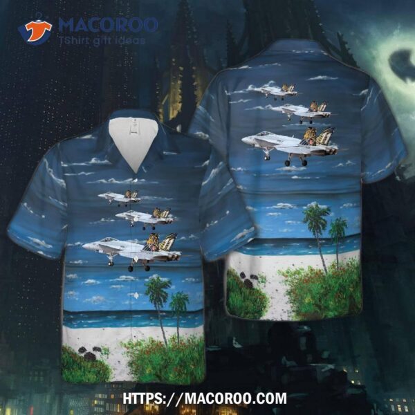 Swiss Air Force Fliegerstaffel 11 (fightersquadron 11) (tigers) F A-18 Hawaiian Shirt