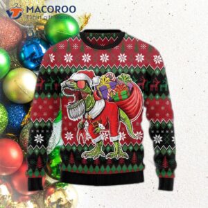 T-rex Santa Ugly Christmas Sweater