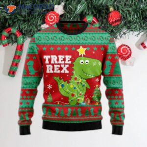 T-rex Tree Ugly Christmas Sweater