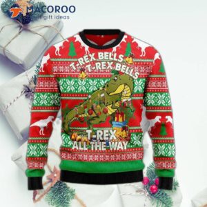 T. Rex Tree Ugly Christmas Sweater