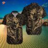 Taurus Horoscope Zodiac Symbol Mix Polynesian Tattoo Black Hawaiian Shirts