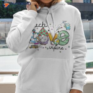 teach love inspire funny gnome back to school prek teachers shirt hoodie 2