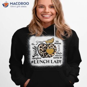 teach love inspire lunch lady leopard back to school shirt hoodie 1