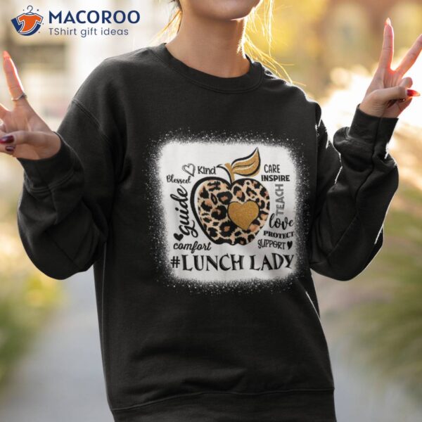 Teach Love Inspire Lunch Lady Leopard Back To School Shirt