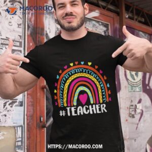 Teacher Colorful Rainbow Eletary School Teachers Shirt
