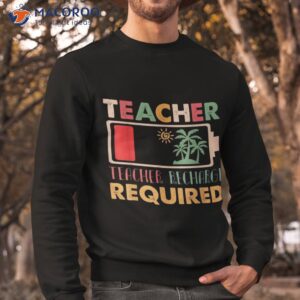 teacher summer recharge required groovy energy funny shirt sweatshirt 1