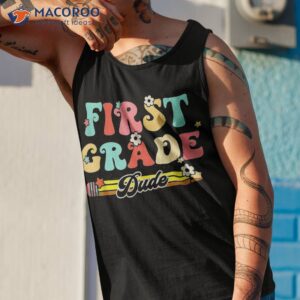 team first grade teacher student groovy back to school gift shirt tank top 1