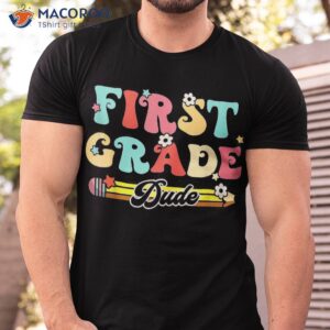 team first grade teacher student groovy back to school gift shirt tshirt