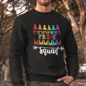 team pre k squad teacher back to school 2022 shirt sweatshirt