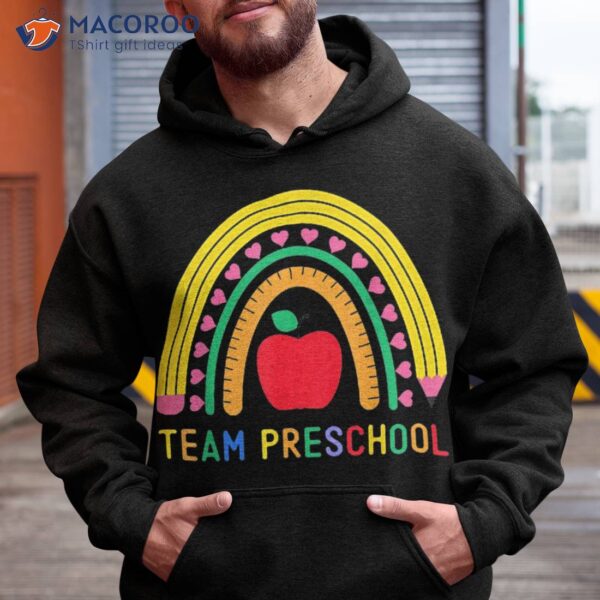 Team Preschool Rainbow Girl Boy Teacher Pre-k Back To School Shirt