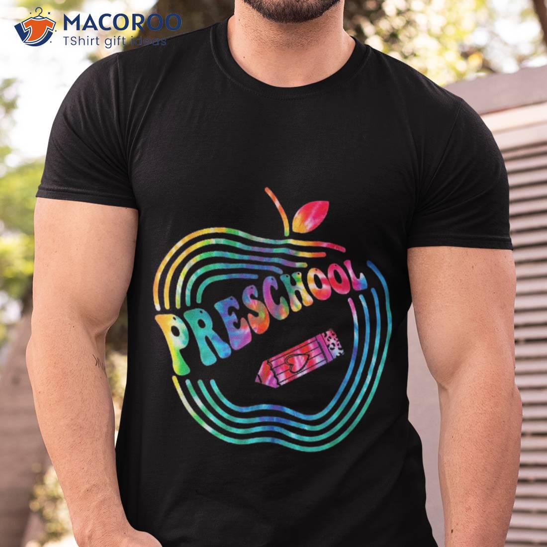 Team Preschool Tie Dye Apple Back To School Shirt Team Preschool Tie Dye Apple Back To School Shirt