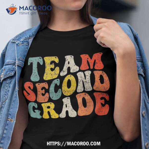 Team Second Grade Teacher Student Boys Kids Back To School Shirt