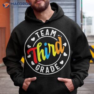 team third grade back to school boys girls teacher shirt hoodie