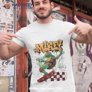 teenage mutant ninja turtles mutant mayhem skater mikey art design shirt tshirt 1