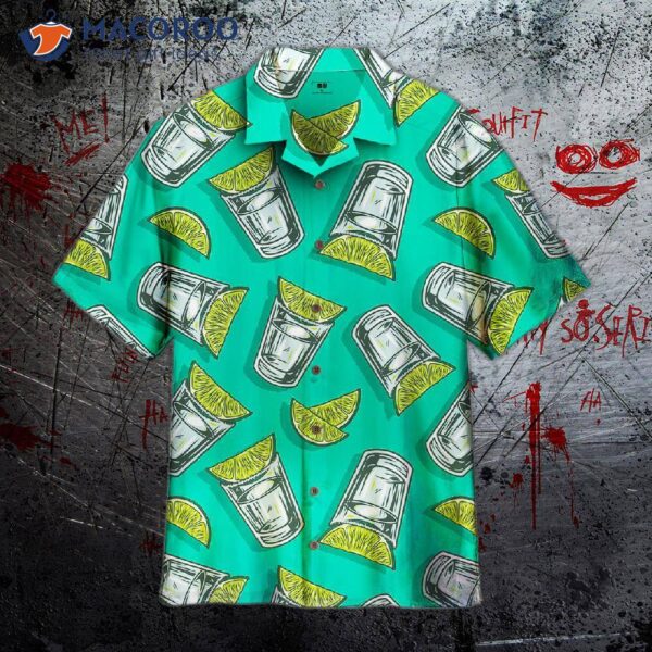 Tequila Green Lemon-glass Hawaiian Shirts