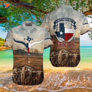 Texas Longhorn "don't Mess With Texas" Hawaiian Shirts