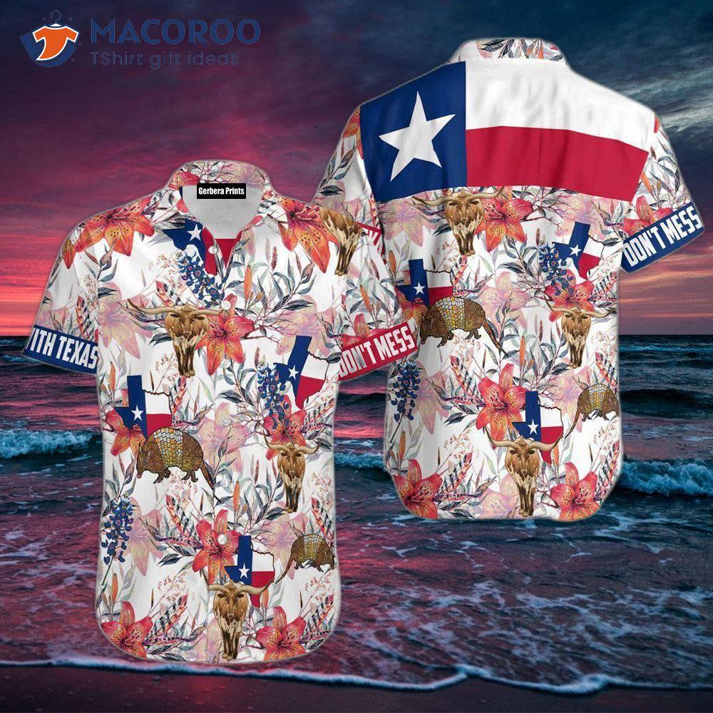 Texas Longhorn White Hawaiian Shirts Texas Longhorn White Hawaiian Shirts