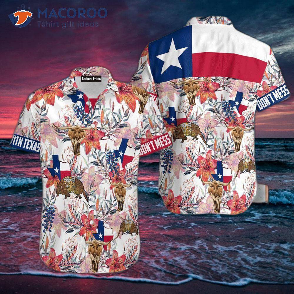 Texas Longhorn White Hawaiian Shirts Texas Longhorn White Hawaiian Shirts