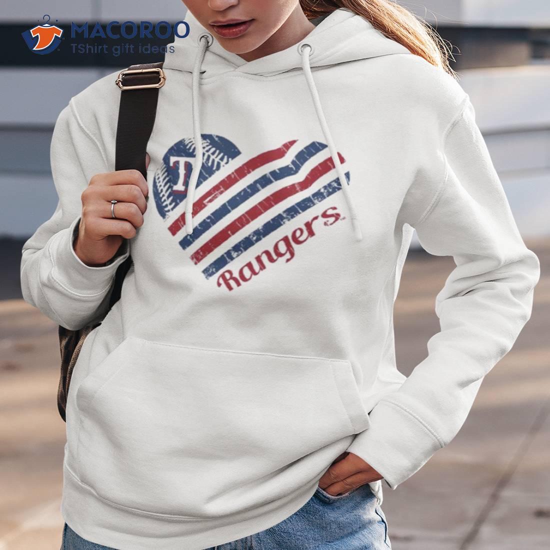 Texas Rangers G Iii 4her By Carl Banks White Heart Shirt Texas Rangers G Iii 4her By Carl Banks White Heart Shirt