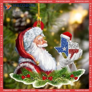 Texas Santa Claus Christmas Custom-shaped Acrylic Ornament