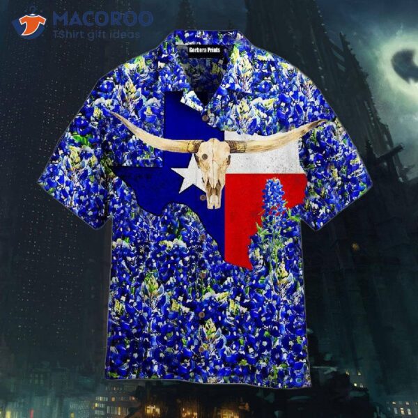 Texas Skull And Blue Hawaiian Bluebonnet Shirts