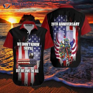 The 20th Anniversary Of September 11 Attacks Was Commemorated With Hawaiian Shirts That Said “firefighter: Never Forget.”