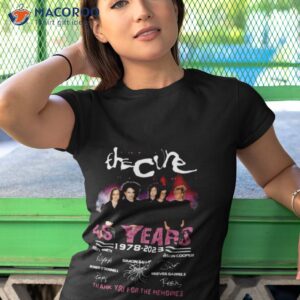 the cure shows of a lost world 45 years 1978 2023 thank you for the memories signatures shirt tshirt 1