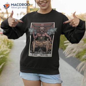 the devil tarot card baphomet gothic witch occult halloween shirt sweatshirt