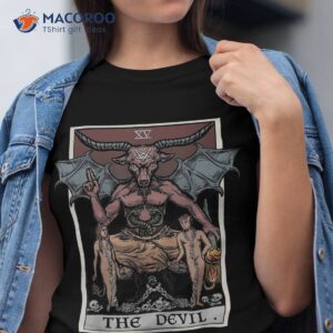 The Devil Tarot Card Baphomet Gothic Witch Occult Halloween Shirt